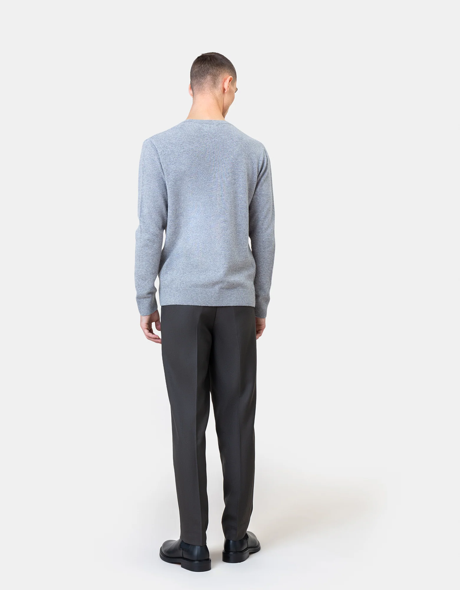 Light Merino Wool Crew - Ocean Green - Image 4