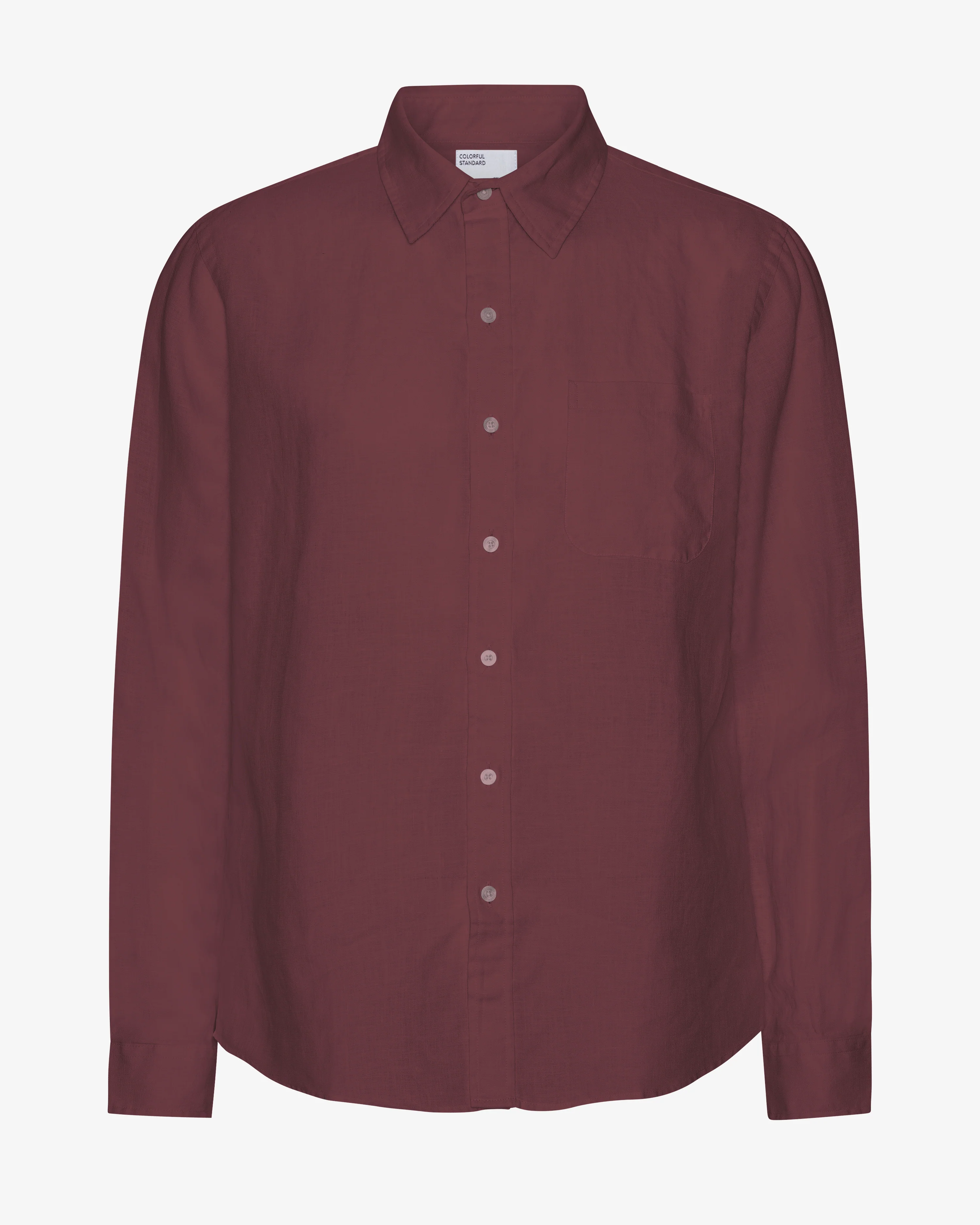 Linen Shirt - Oxblood Red