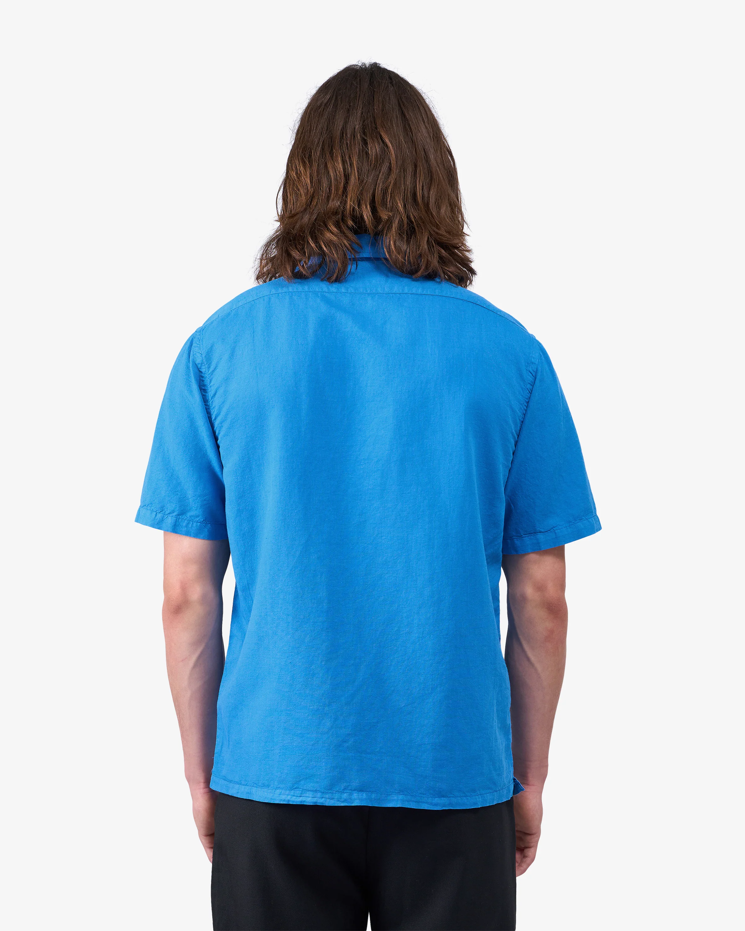 Linen Short Sleeved Shirt - Lava Grey - Image 4