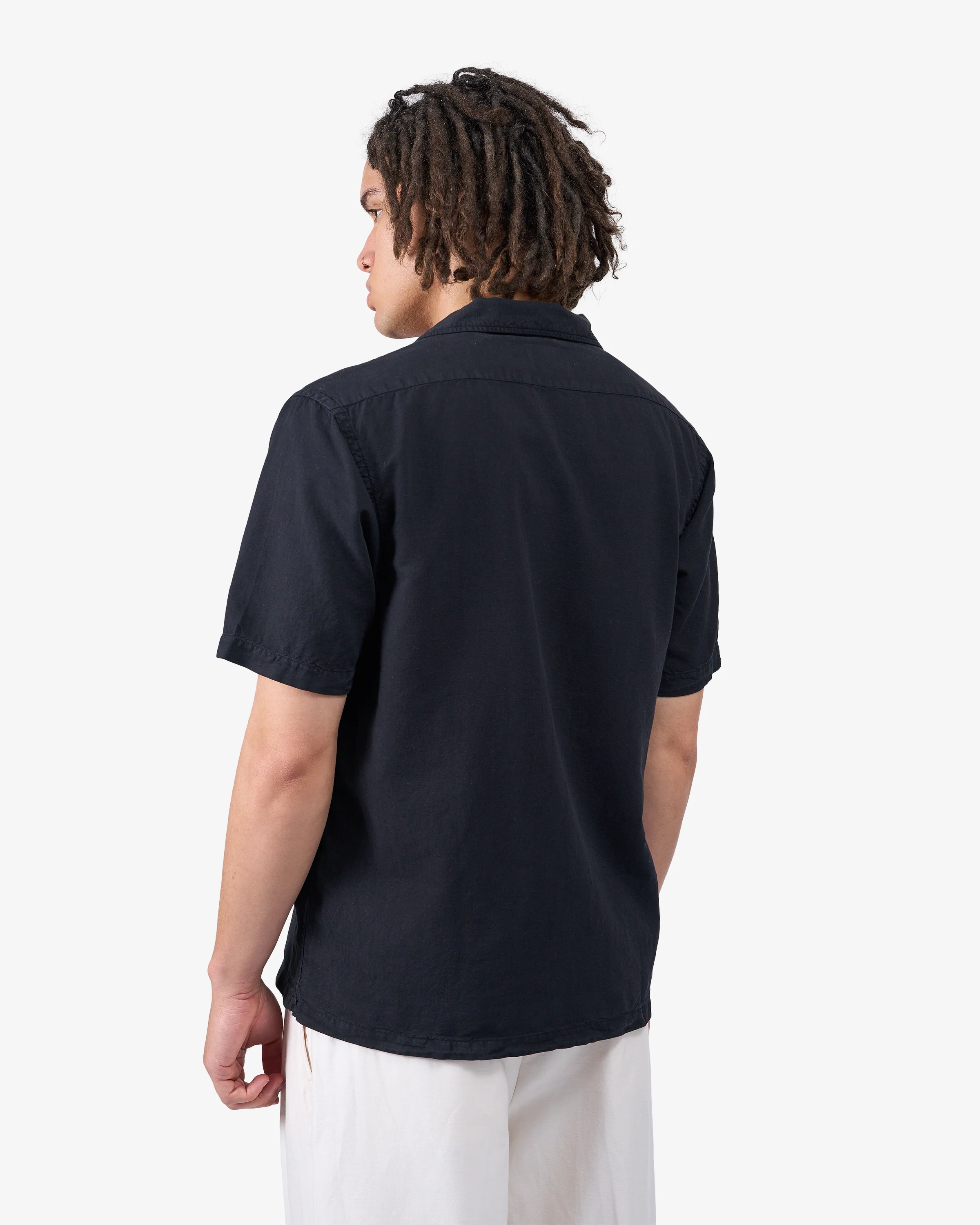 Linen Short Sleeved Shirt - Seaside Blue - Image 4