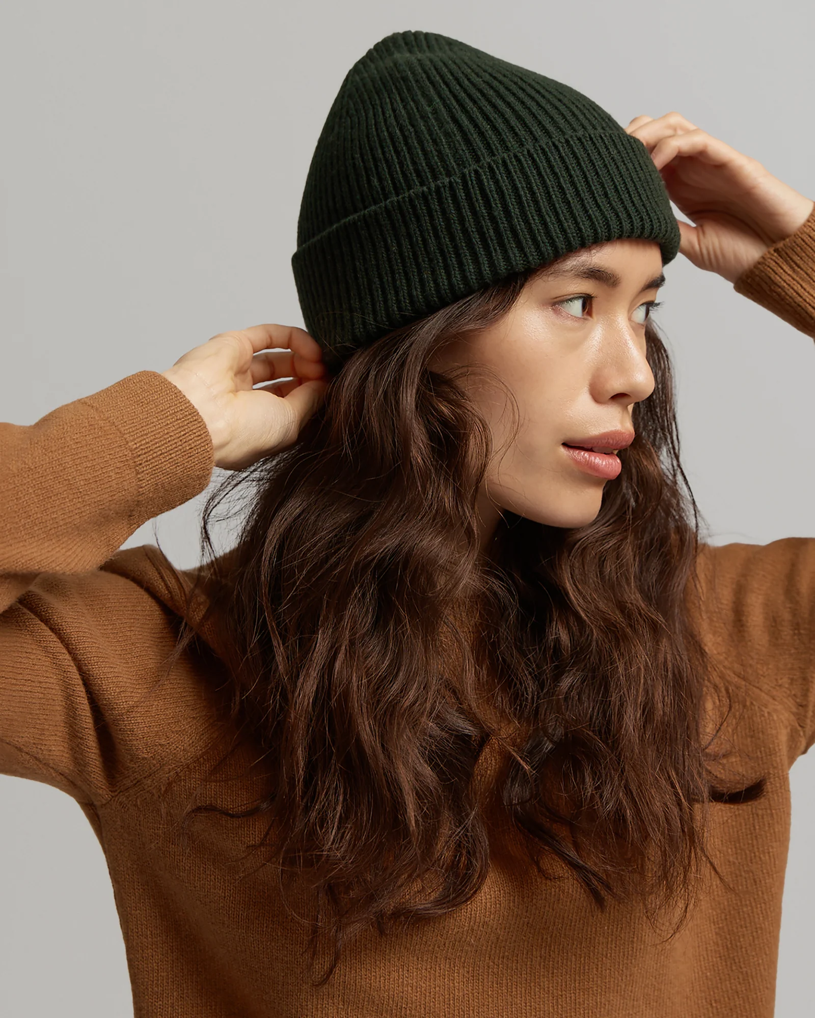 Merino Wool Beanie - Stone Blue - Image 3
