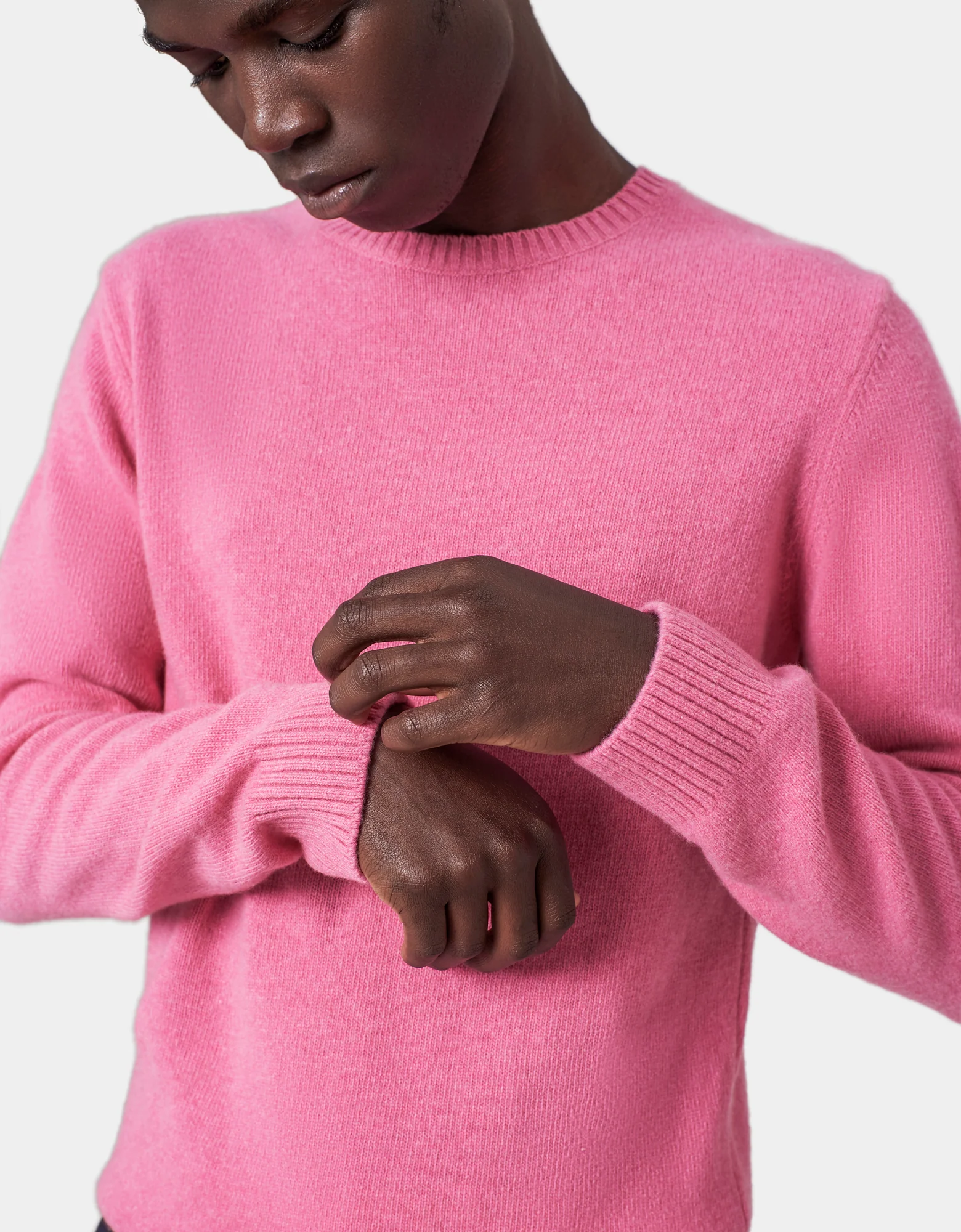 Classic Merino Wool Crew - Stone Blue - Image 2