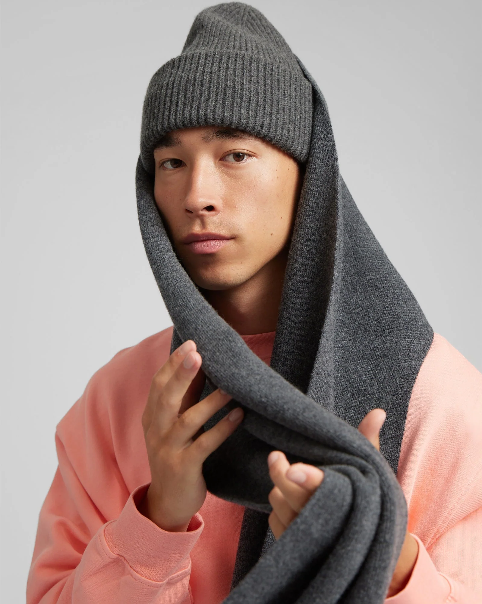 Merino Wool Scarf - Honey Beige - Image 3