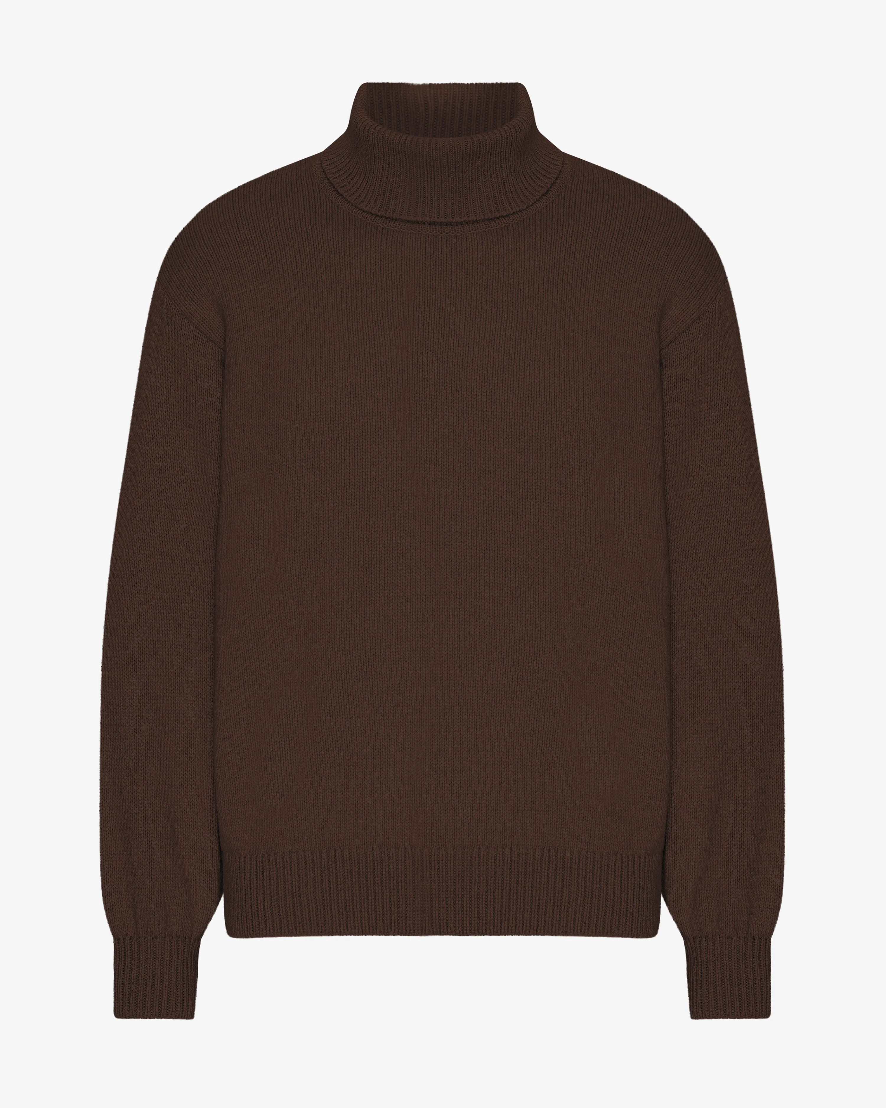 Merino Wool Turtleneck - Coffee Brown