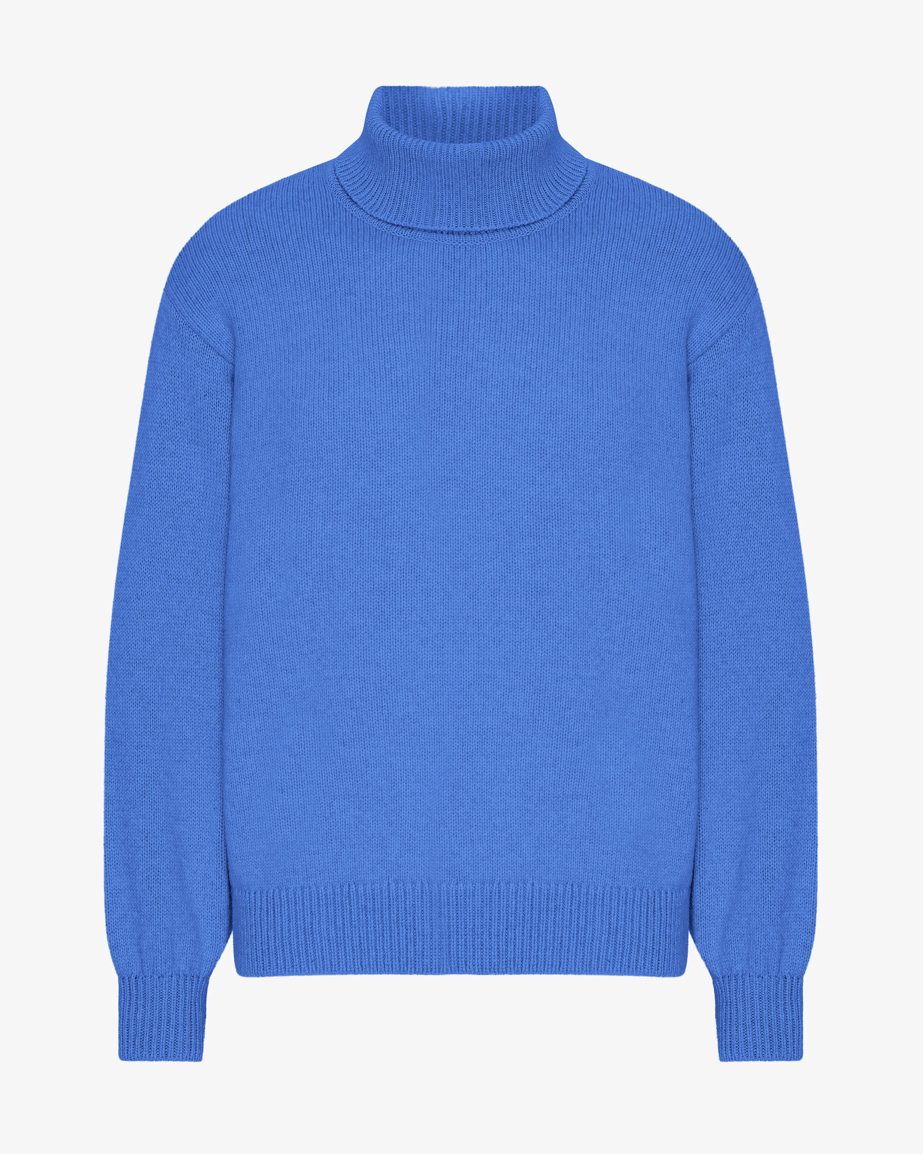 Merino Wool Turtleneck - Pacific Blue