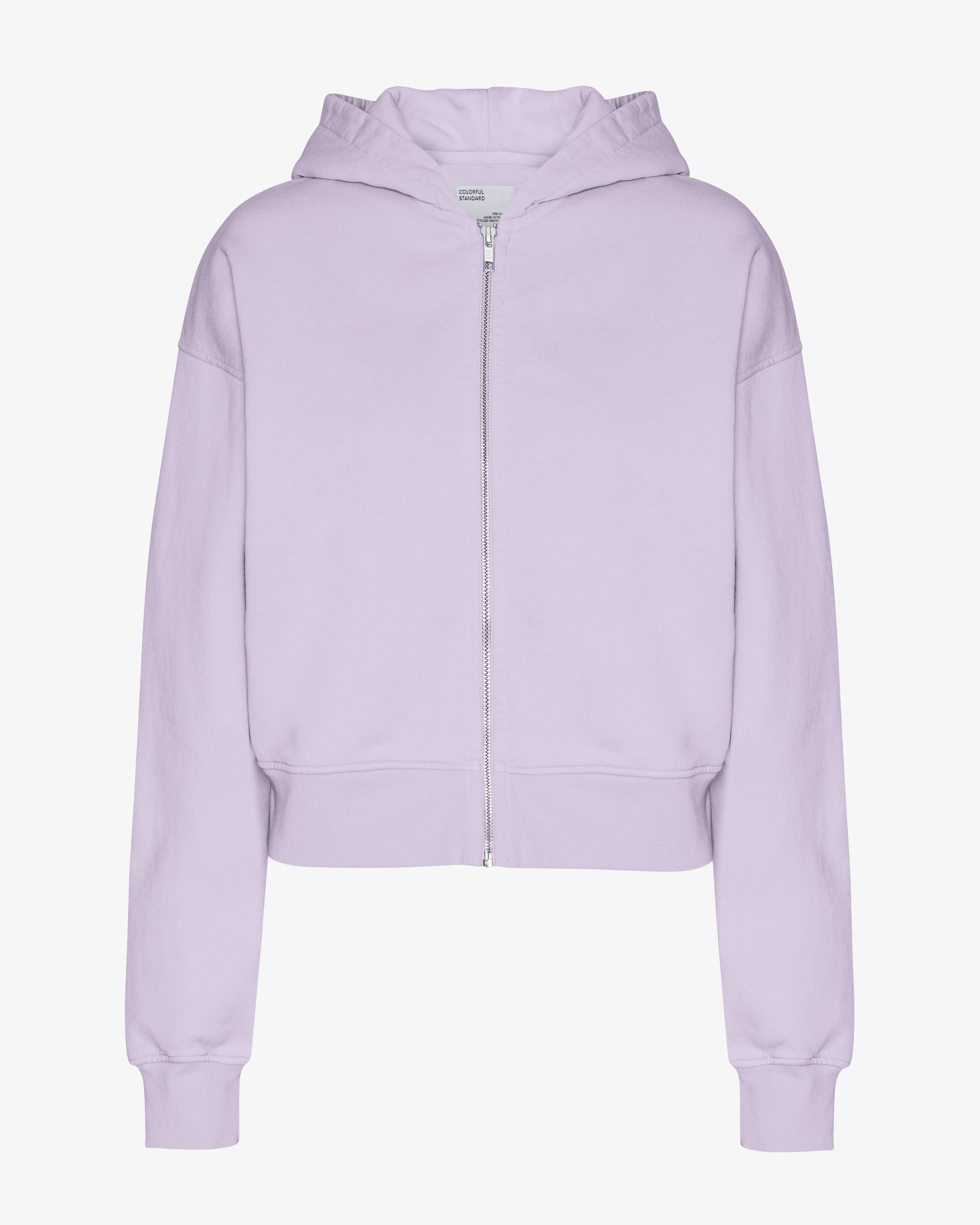 Organic Crop Zip Hood - Soft Lavender