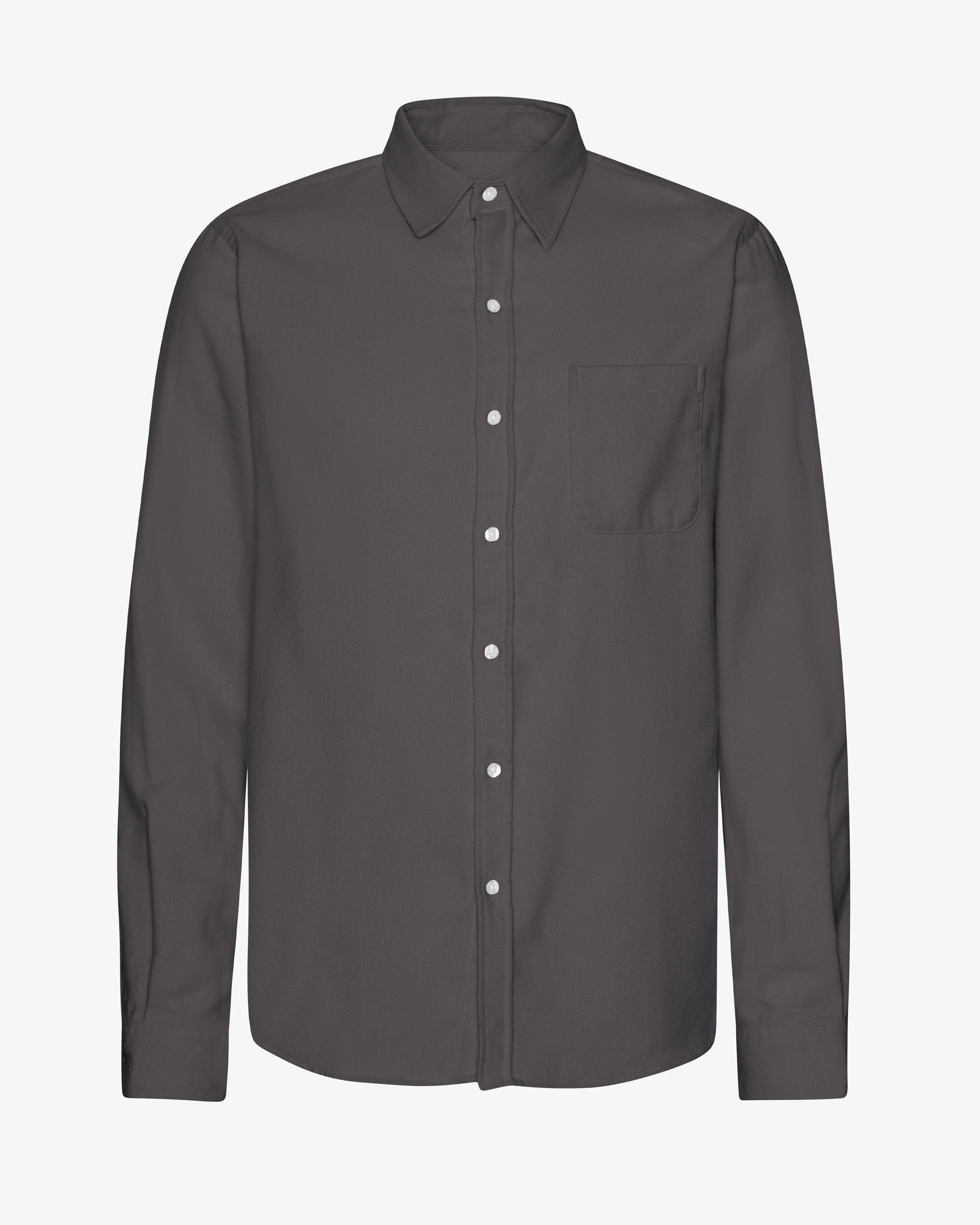 Organic Flannel Shirt - Lava Grey