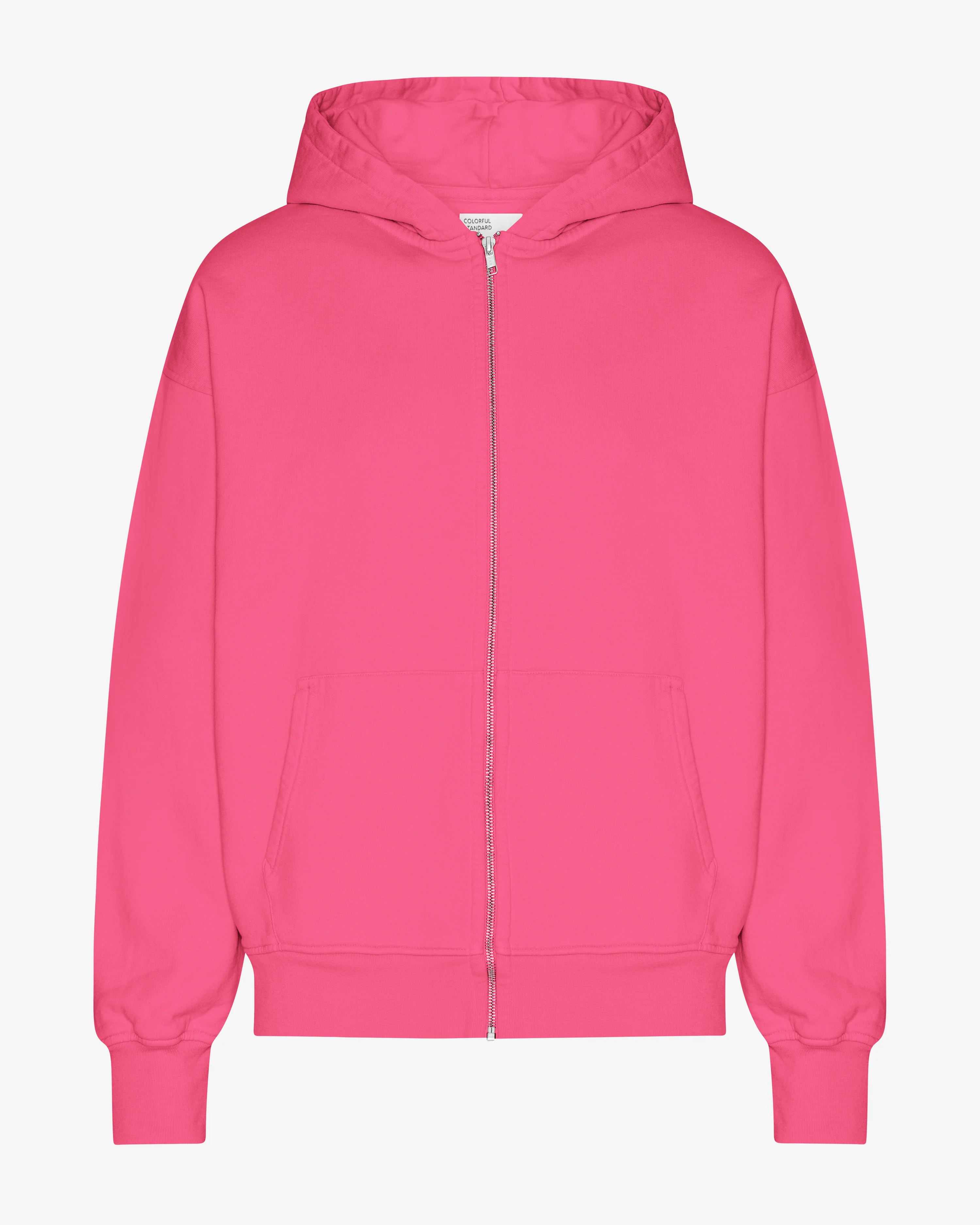 Organic Oversized Zip Hood - Bubblegum Pink