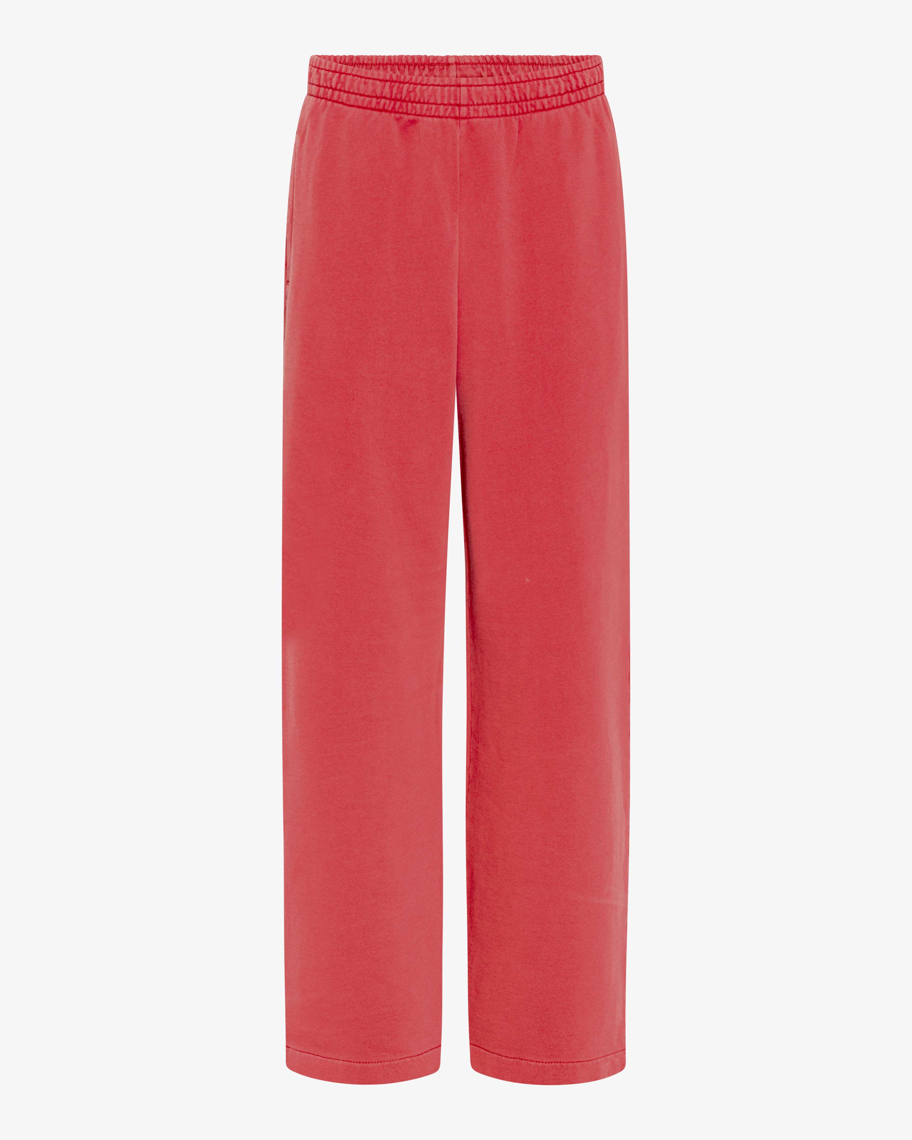 Organic Straight Leg Sweatpants - Faded Red