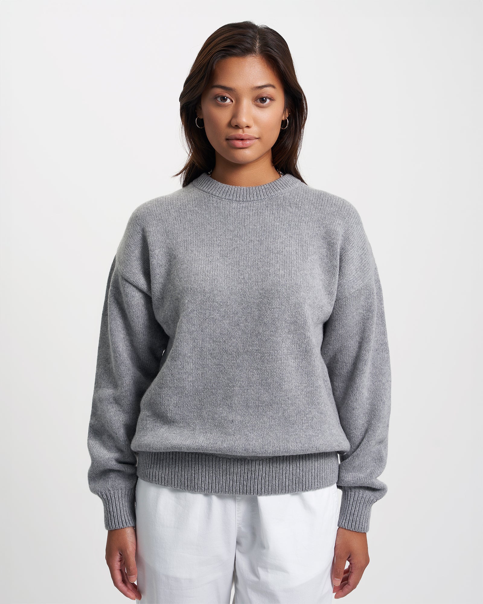 Oversized Merino Wool Crew - Faded Pink - Image 2
