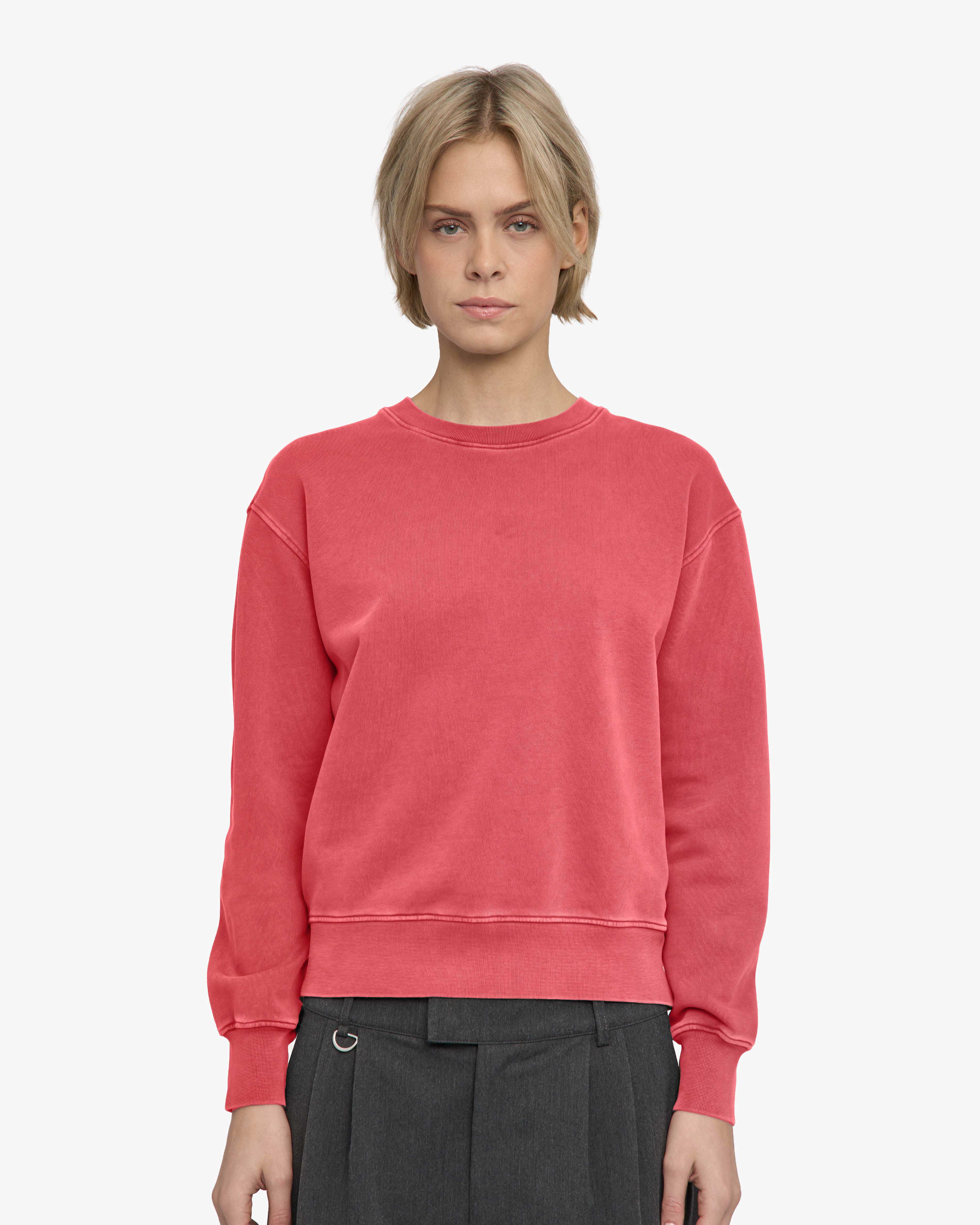 Women Classic Organic Crew - Faded Red - Image 2