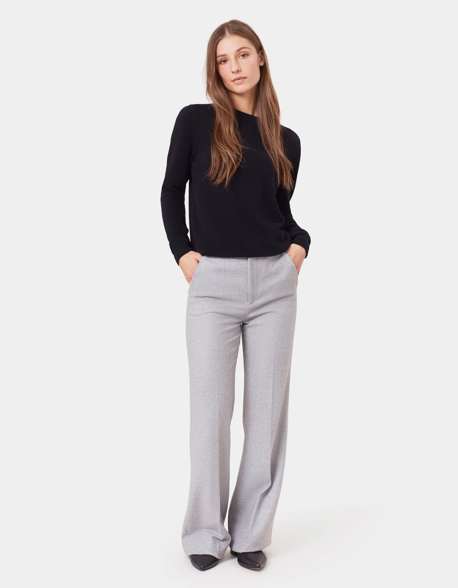 Women Light Merino Wool Crew - Burned Yellow - Image 3