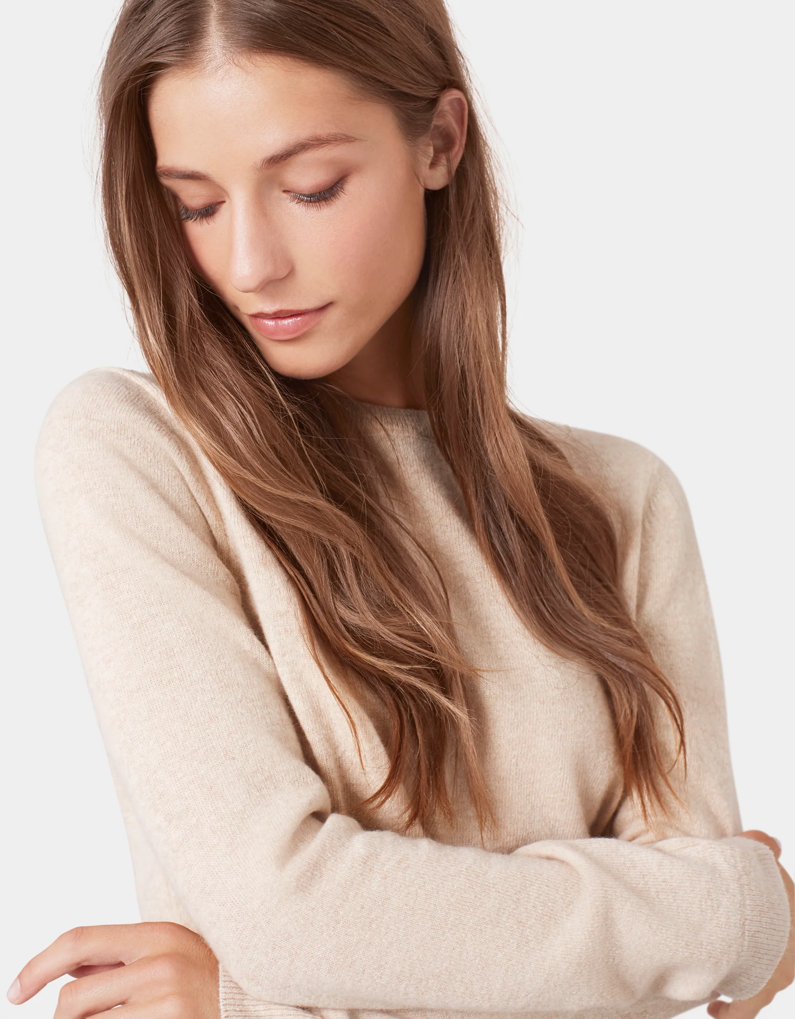 Women Light Merino Wool Crew - Polar Blue - Image 2
