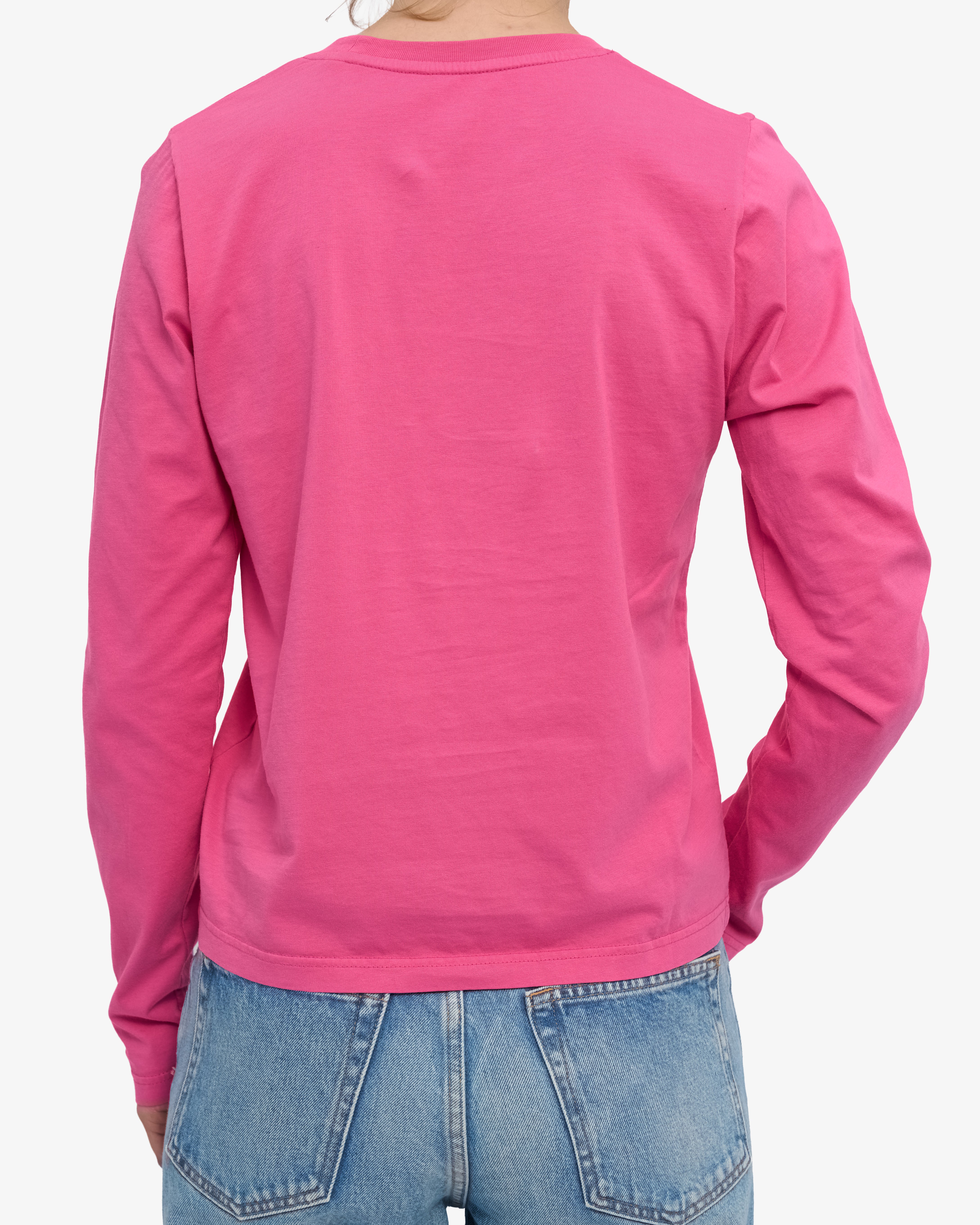 Women Organic LS T-Shirt - Bubblegum Pink - Image 3