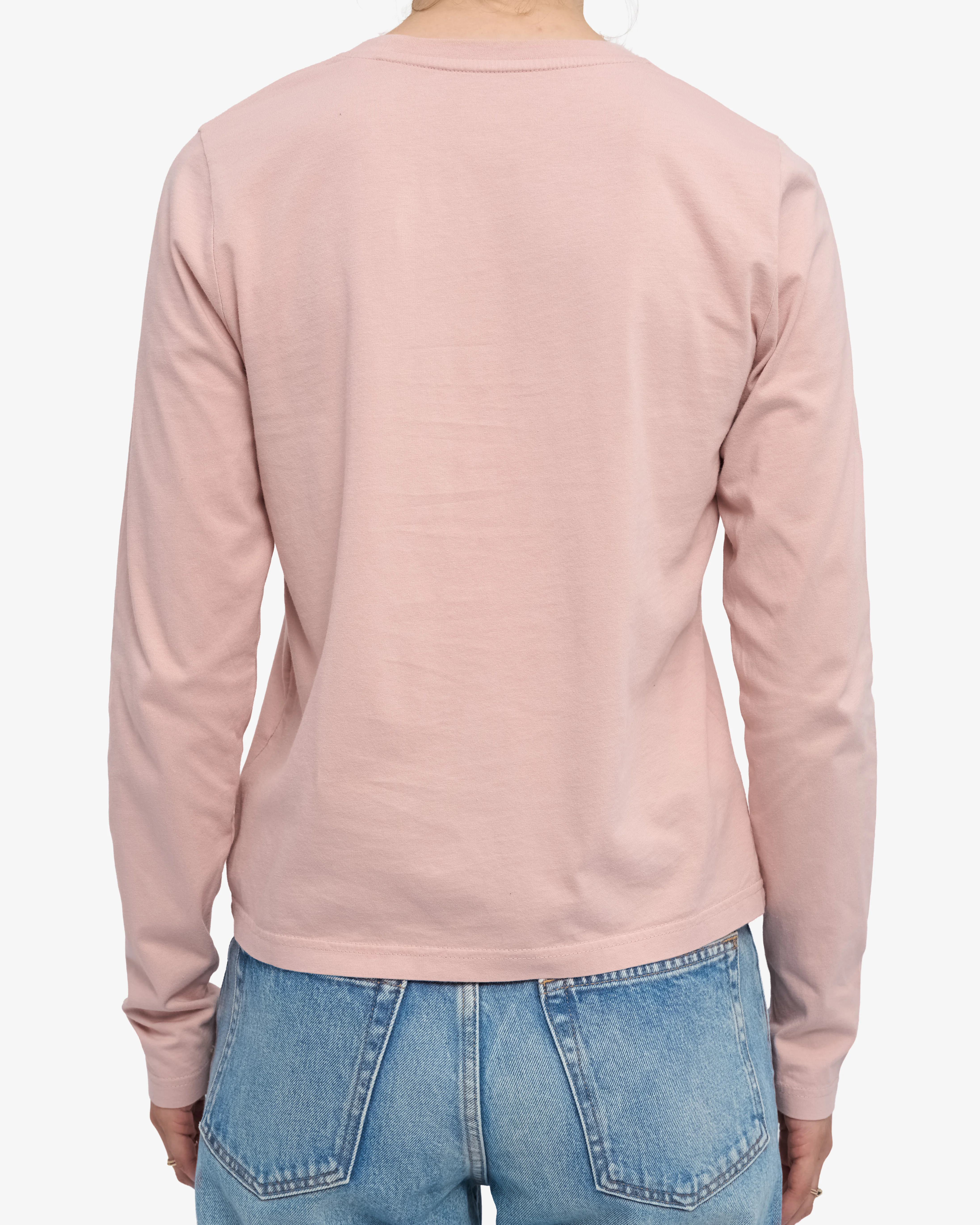 Women Organic LS T-Shirt - Faded Pink - Image 3