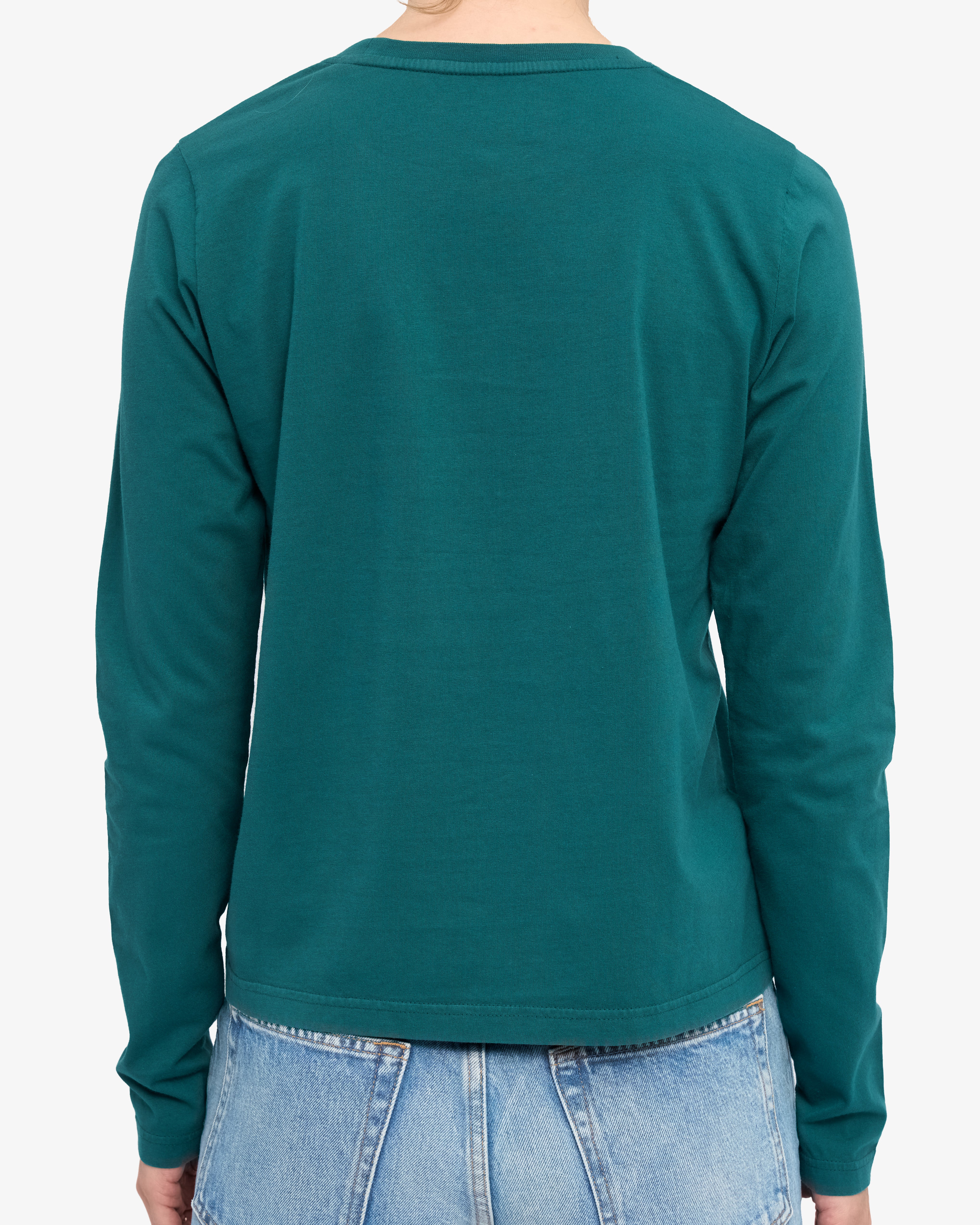 Women Organic LS T-Shirt - Ocean Green - Image 3