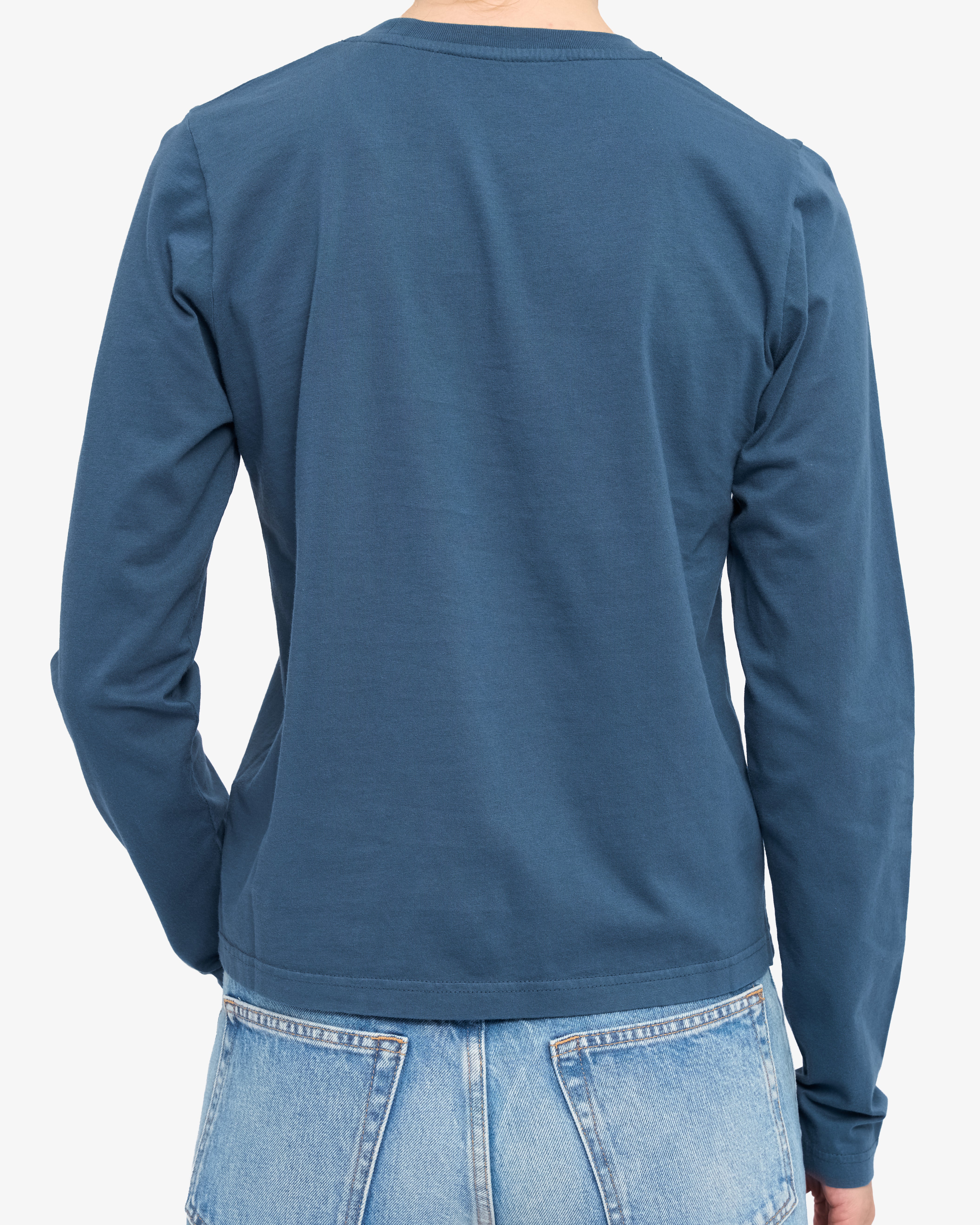 Women Organic LS T-Shirt - Petrol Blue - Image 3