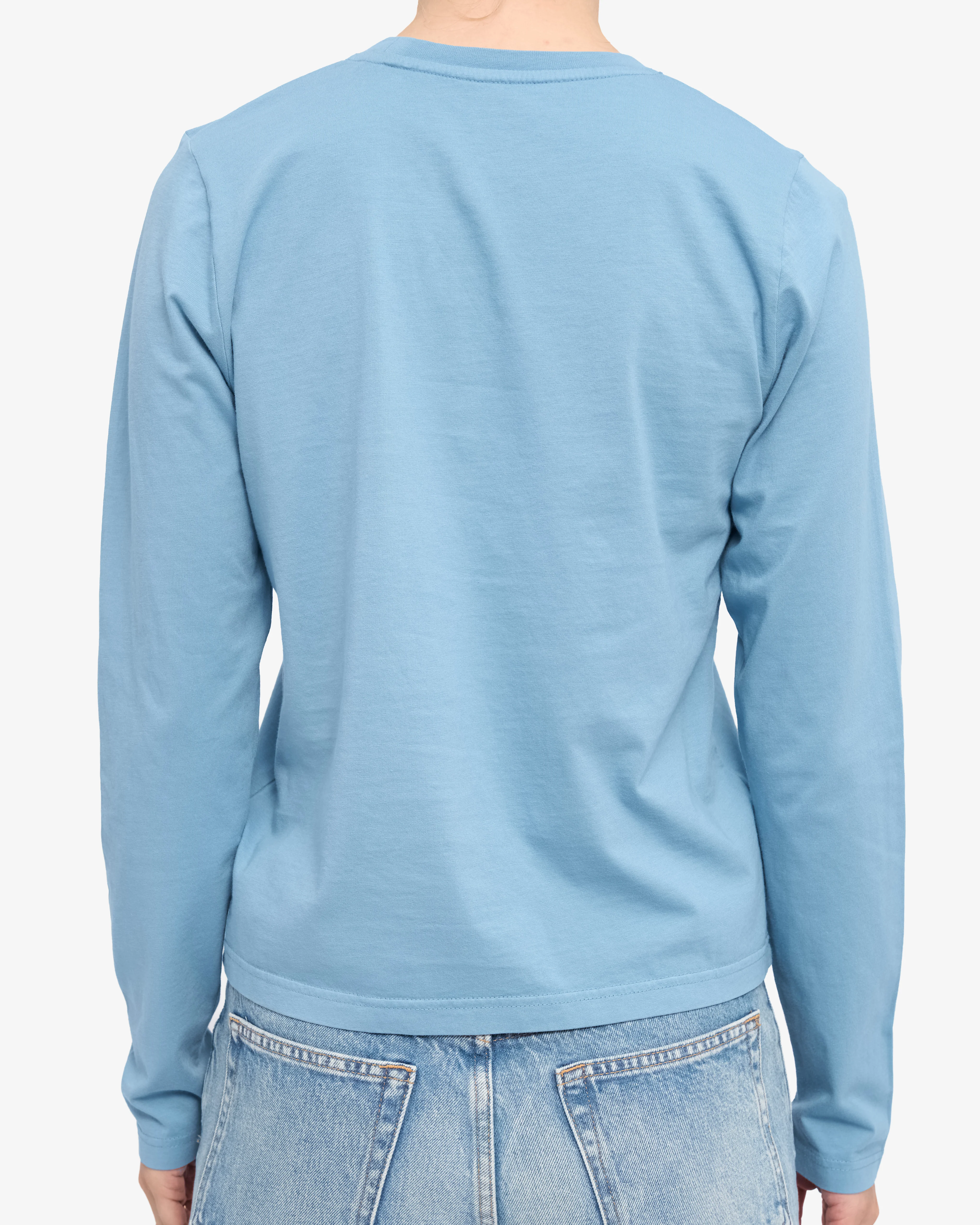 Women Organic LS T-Shirt - Seaside Blue - Image 3