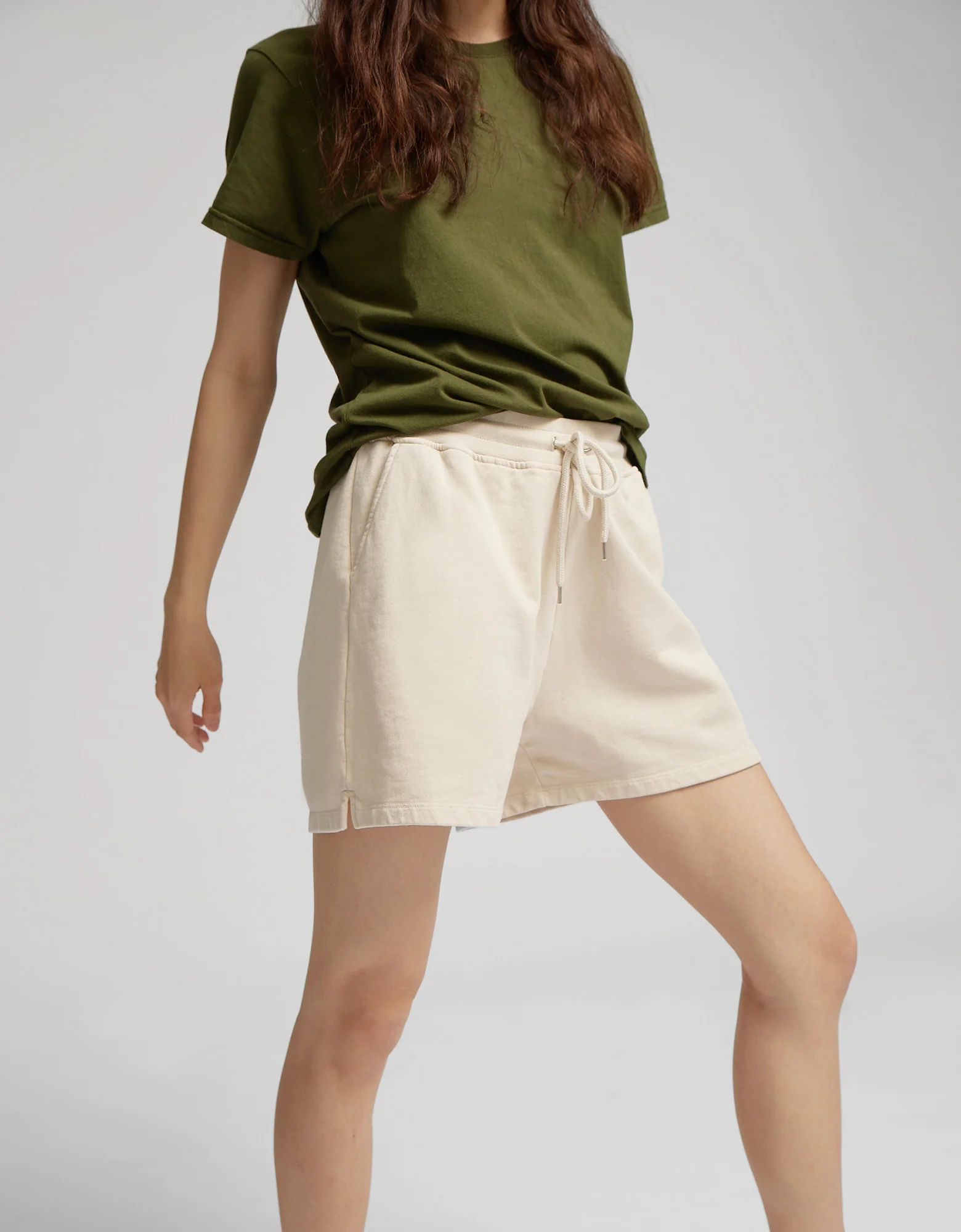 Women Organic Sweatshorts - Heather Grey - Image 2